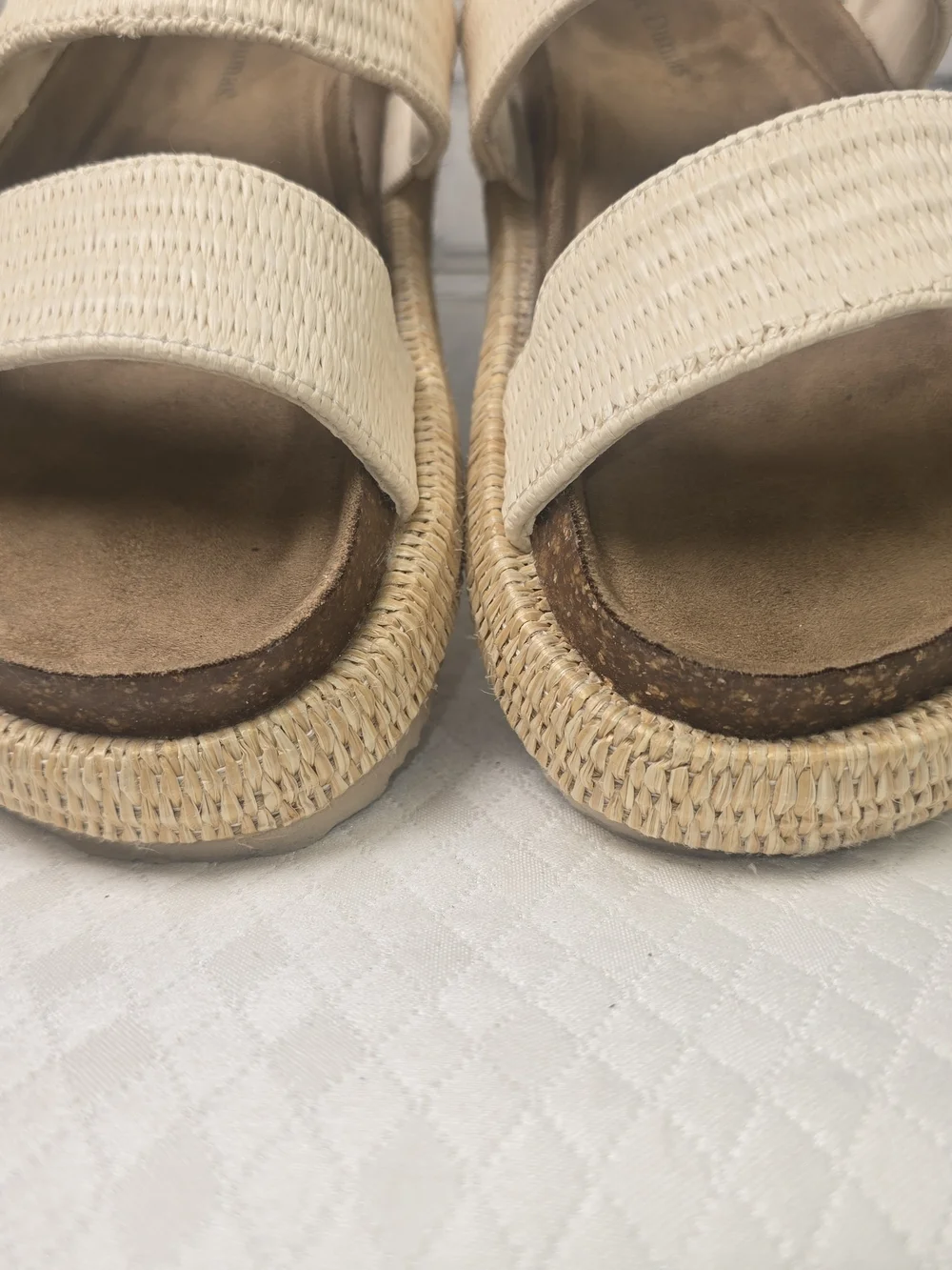 PIERRE DUMAS SLINGBACK PLATFORM SANDAL WOVEN CANVAS UPPER ESPADRILLE SOLE 7
